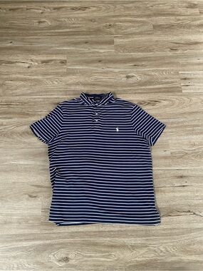 Polo by Ralph Lauren Navy and White Striped Polo Shirt